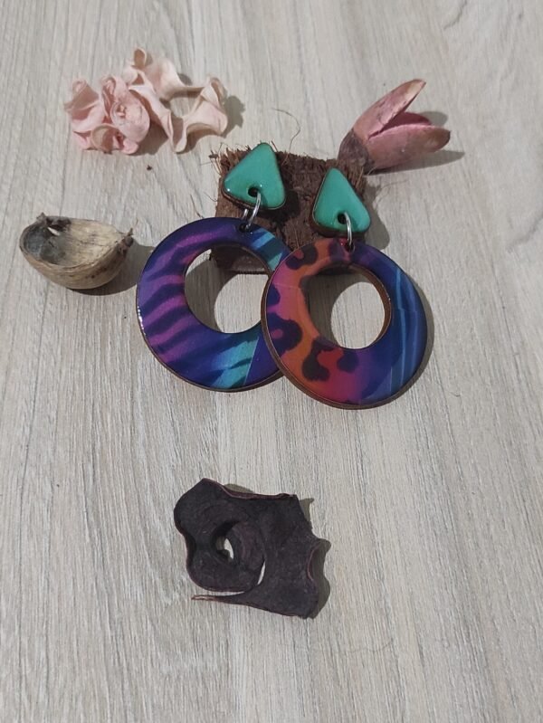 Aros animal print fluor